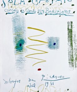 Pablo Picasso - "Dibujos de Picasso" cartel original exposición en Sala Gaspar Barcelona en 1961