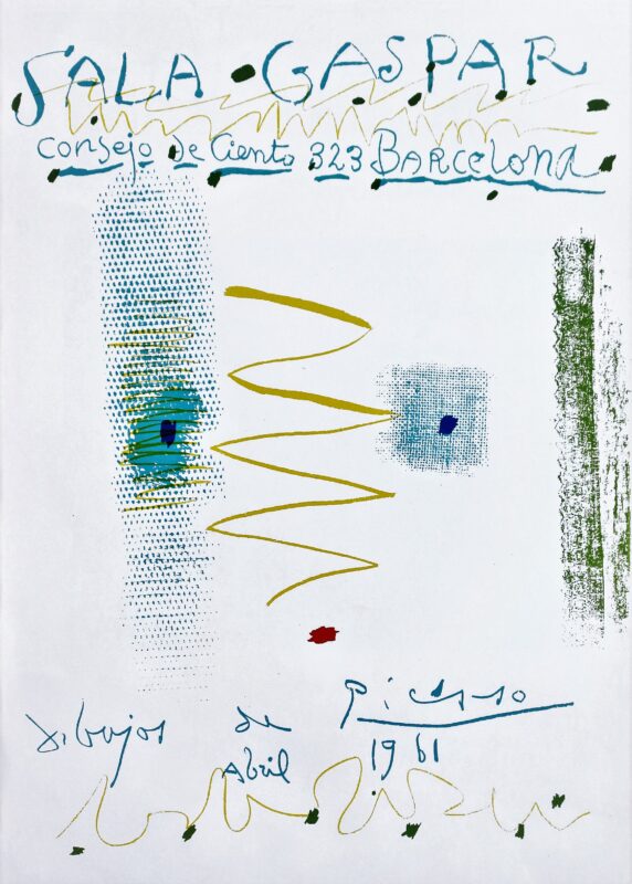 Pablo Picasso - "Dibujos de Picasso" cartel original exposición en Sala Gaspar Barcelona en 1961