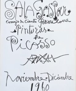 Picasso Pablo - "Pinturas de Picasso" cartel original exposición en la Sala Gaspar de Barcelona en 1960