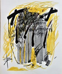 Antoni Tapies - "Quatre barres" litografía