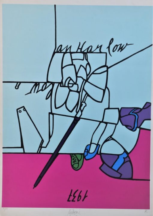 Valerio Adami - "Jan Harlow" litografia