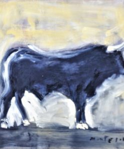 Javier Montesol - "Tauromaquia V, el toro" pintura oleo lienzo