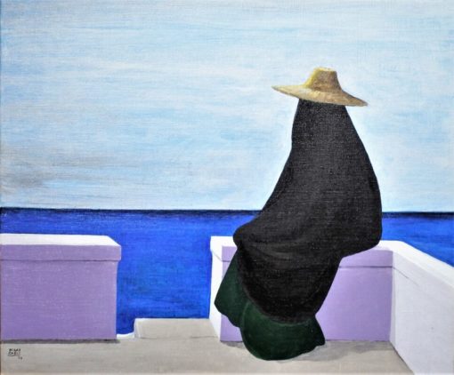 Manuel de las Casas - "Mar" pintura oleo sobre lienzo, enmarcado