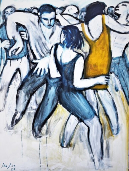 Javier de Juan - "El baile" pintura oleo lienzo