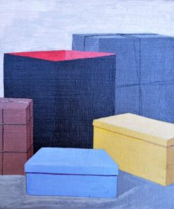 Manuel de las Casas - "Bodegón con cajas" pintura oleo sobre lienzo