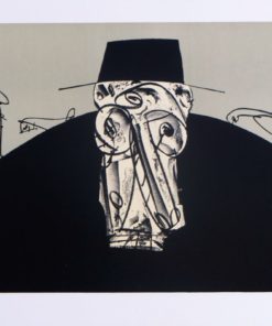 Antonio Saura - "El reloj de Kafka" litografia