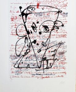 Antonio Saura - "Severa conminación de un ciudadano del mundo..." litografía