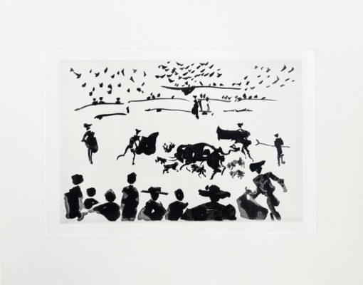 Pablo Picasso - "La Tauromaquia, Echan perros al toro" edición facsimil