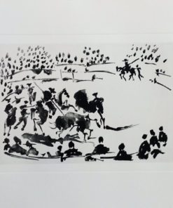 Pablo Picasso - "La Tauromaquia, El picador obligando al toro con su pica" edición facsimil