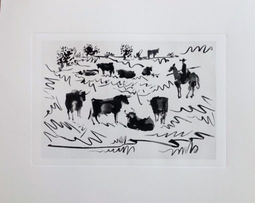 Pablo Picasso - "La Tauromaquia, Toros en el campo" edición facsimil
