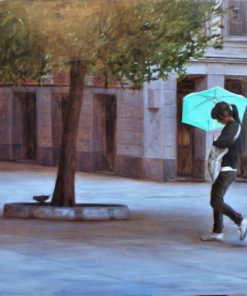 Manuel Teran 2010 - "A propósito de la lluvia" pintura oleo sobe tabla