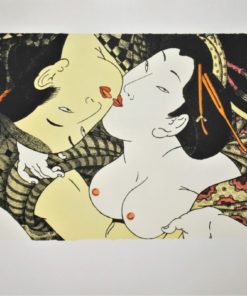 Fernando Bellver - "I love Tokyo, Abrazo" litografia