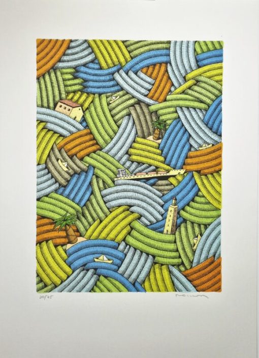 Fernando Bellver - "Marejada" litografía