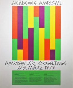 Max Bill - "Amriswiler Orgeltage" cartel original litográfico exposición en Amriswil Akademie en 1979