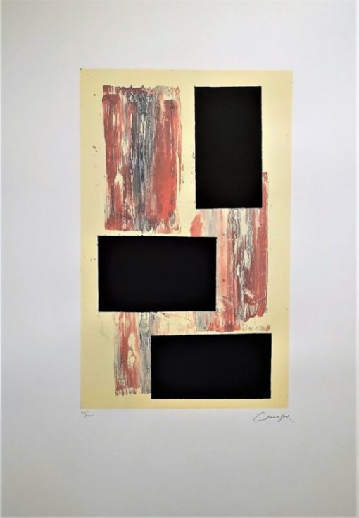 Rafael Canogar - "P-27-10" litografia y serigrafia
