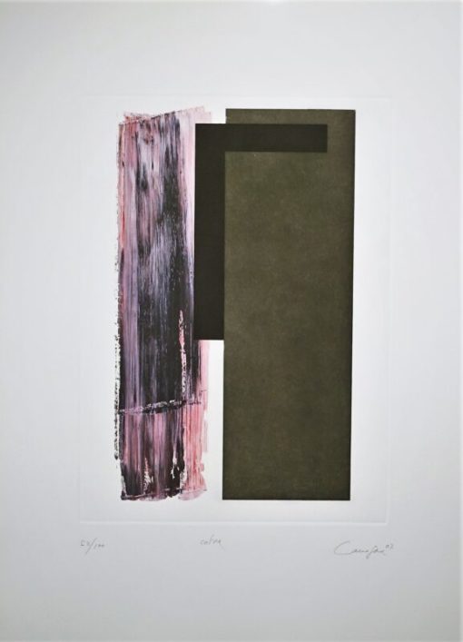 Rafael Canogar - "Zetra" Impresión digital, collage y aguafuerte