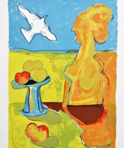 Alberto Cavazos - "Día de campo" litografia