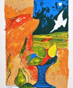 Alberto Cavazos - "Paloma nocturna" litografia