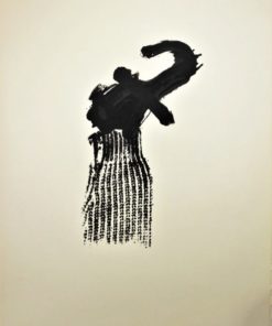 Antoni Tapies 1975 - "Llambrec Material X" litografia sobre papel estrassa