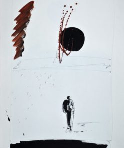 Celedonio Guijorro - "Caminante" pintura original acrílico sobre papel
