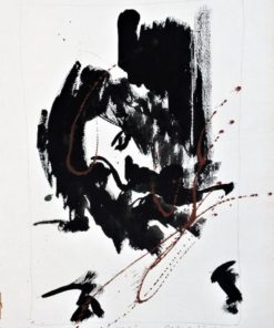 Celedonio Guijorro - "Crucifixión IV" pintura original acrílico sobre papel