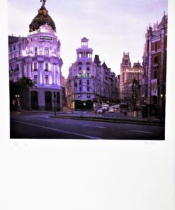 Manuel Terán - "Madrid, calle Alcalá y Gran Via" Impresión digital