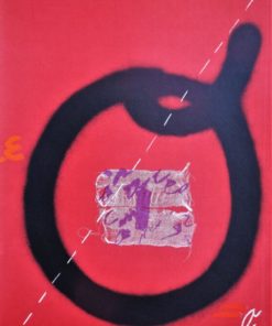 Joan Pere Viladecans, Composición sobre rojo, litografia