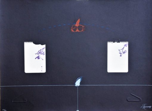 Joan Pere Viladecans - "Entrebancs 14" litografia con gofrado