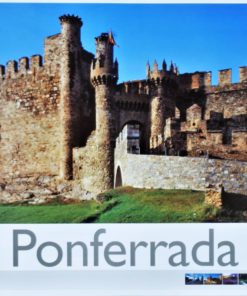 León - "Ponferrada, Castillo de los Templarios" cartel promoción turística