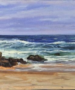 Manuel Terán 2017 - "Isla Negra, Chile" pintura oleo sobre tabla, enmarcado