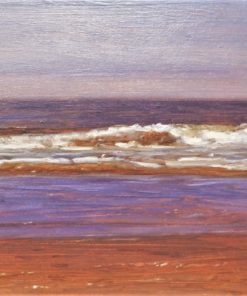 Manuel Terán - "Playa Grande, Chile, serie apuntes del Pacífico" pintura oleo sobre tabla, enmarcado