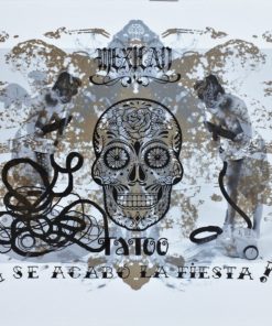 Fernando Bellver - "Se acabó la fiesta!, Mexican Tatoo IV" litografia y fotolitografia
