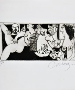 Alberto Cavazos - "Bacanal" grabado aguafuerte