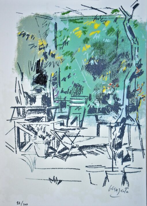Julian Grau Santos - "Junto al mar" serigrafia