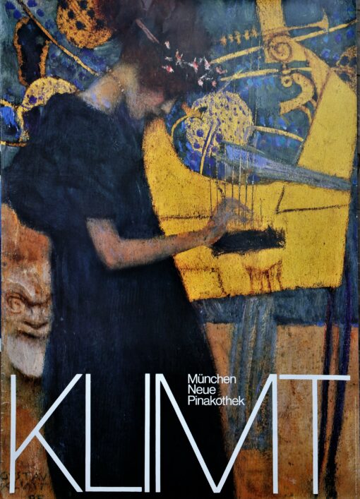 Gustav Klimt - "Die musik" cartel original editado por la Neue Pinakothek München
