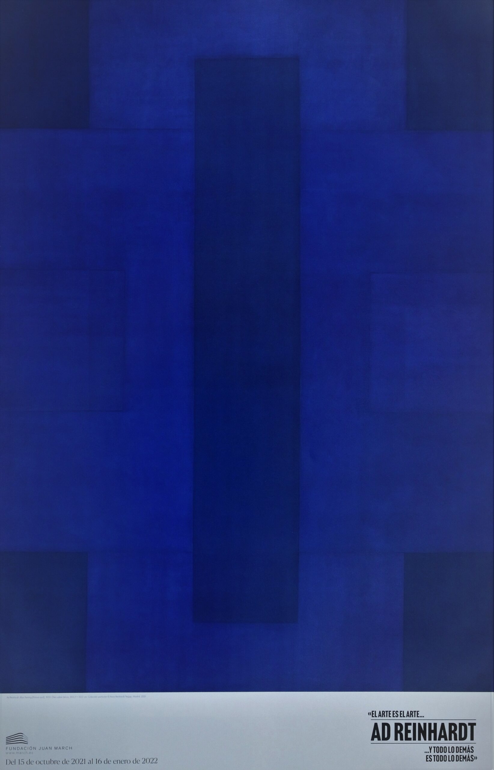 Ad Reinhardt "Blue painting" cartel original exposición en la