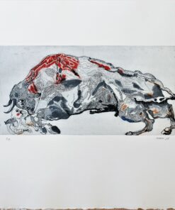 Jorge Castillo - "La cogida" serie tauromaquia, grabado aguafuerte