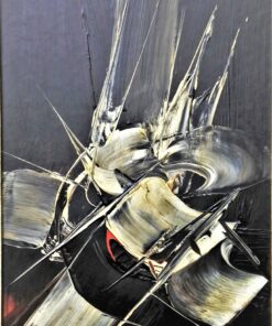 Manuel Viola 1967 - "Llenos y vacíos" pintura técnica mixta sobre tablex, enmarcado. Catalogado