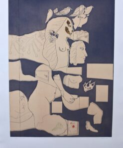 Jorge Castillo - "Marienza recortada" grabado aguafuerte