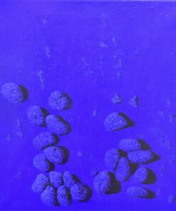 Manuel Terán - "Tributo a Yves Klein, Relief eponge bleu" pintura oleo y acrílico sobre lienzo