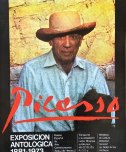 Pablo Picasso - "Exposición antologica" cartel original exposición en el Museo de Arte Contemporáneo Madrid en 1.981
