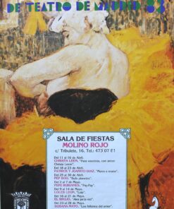 Henri de Toulouse Lautrec - "La payasa Cha-U-Kao" cartel Festival Internacional de teatro de Madrid 1983, grande