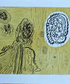 Rafael Forteza - "Le Manifeste de la Quatrième Dimension I" grabado aguafuerte y collage