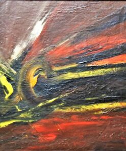 Manuel Viola 1973 - "Ráfaga" pintura técnica mixta sobre tablex. Certificado y catalogado