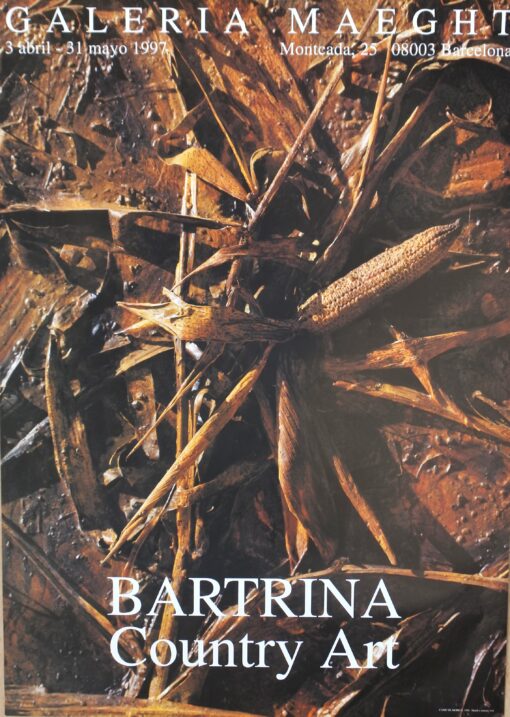 Lluis Bartrina - "Country Art" cartel original exposición en la galeria Maeght de Barcelona en 1997