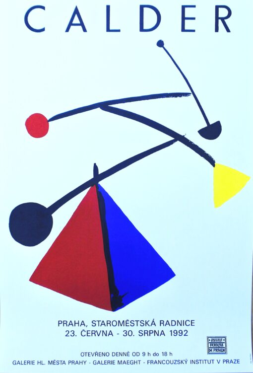 Alexander Calder - "Praga 1992" cartel original exposición en Praga en 1992