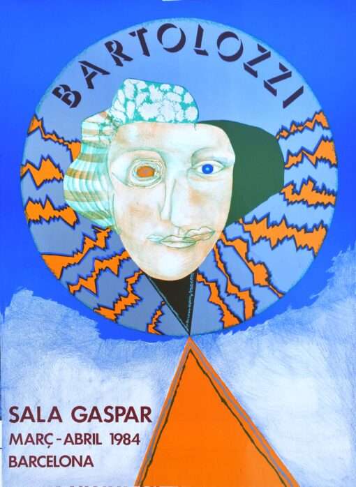 Eduardo Bartolozzi - "Exposición 1984" cartel original exposición en Sala Gaspar Barcelona en 1.984