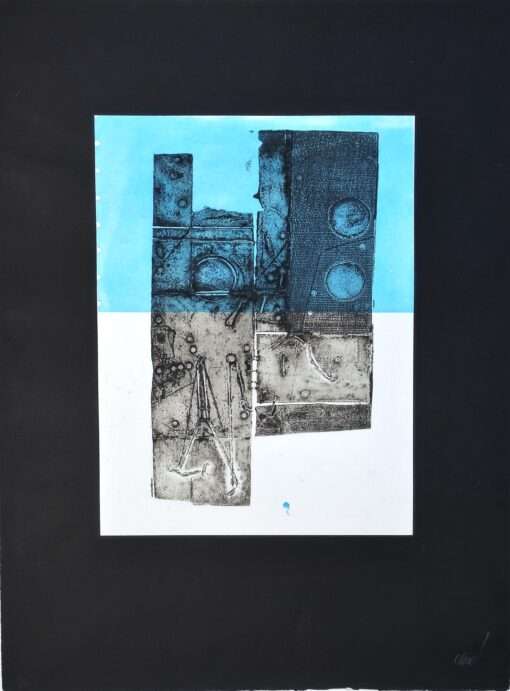 Antoni Clavé - "Un instrument" grabado aguafuerte y carborundum, 1989, enmarcado