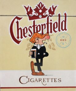 Fernando Bellver - "Chesterfield & Andy Capp" serie tabaco, pintura original oleo sobre tabla