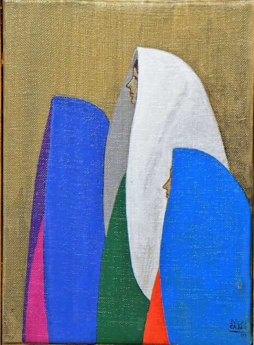 Manuel de las Casas - "Mantos" pintura oleo lienzo, con marco artesanal